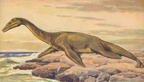 Plesiosaur_on_land (FROM WIKIPEDIA)