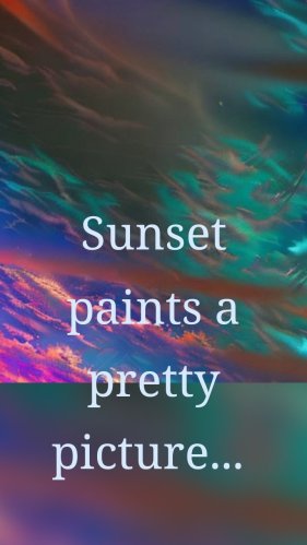 Sunset paints a pretty picture... 